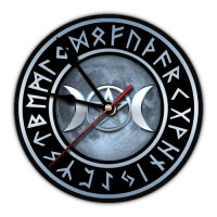 MCH093 Часы настенные Знак Богини 20см, пластик