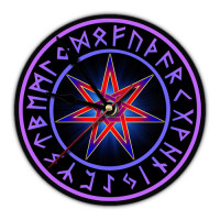 MCH099 Часы настенные Звезда магов 20см, пластик