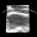 MS008S-01 Серебряный блестящий мешочек, 10х12см