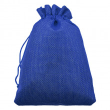 MS058-10x14 Мешочек из джута 10х14см, цвет синий