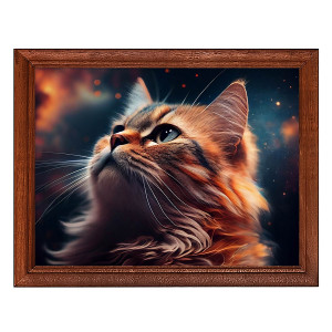 POSG-0335 Постер в рамке 23x17см Кот макро