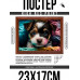 POSG-0347 Постер в рамке 23x17см Щенок