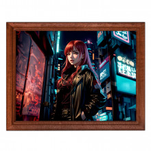 POSG-0379 Постер в рамке 23x17см Девушка в городе