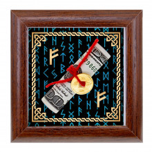 RM-002-004 Рамка 3D Феху (доллары, кр.нить, монета) 12х12х3см