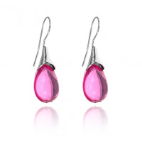 SE252-01 Серьги Капля, 3х1х2см, цвет розовый