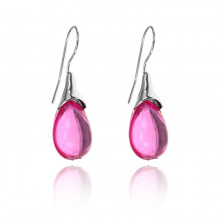 SE252-01 Серьги Капля, 3х1х2см, цвет розовый
