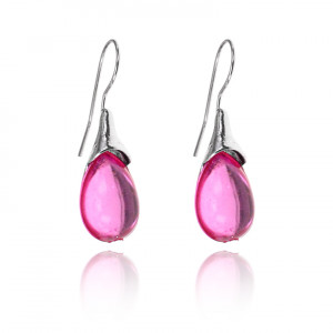 SE252-01 Серьги Капля, 3х1х2см, цвет розовый