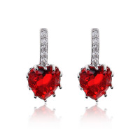SE255 Серьги Сердце, 17,5х9х15мм