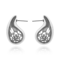 SE308-02 Серьги Капля, 3х1,5х1см, цвет серебряный