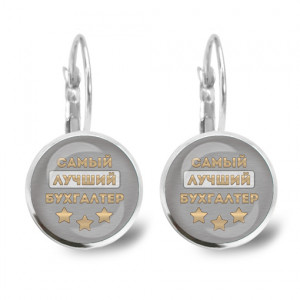 SEAP-0472 Серьги Самый лучший бухгалтер