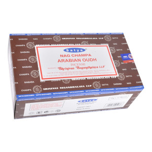 Сатия-15-BL Блок благовоний Arabian Oudh (Арабский Уд) 12 упаковок по 15 грамм