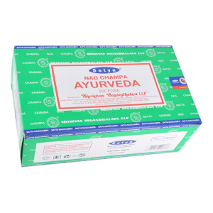 Сатия-15-BL Блок благовоний Ayurveda (Аюрведа) 12 упаковок по 15 грамм