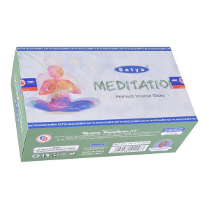 Сатия-15-BL Блок благовоний Premium Meditation (Медитация премиум) 12 упаковок по 15 грамм