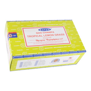 Сатия-15-BL Блок благовоний Tropical Lemongrass (Тропический лемонграсс) 12 упаковок по 15 грамм