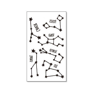 TTHC-432 Временная татуировка Созвездия Зодиака, 10,5х6см