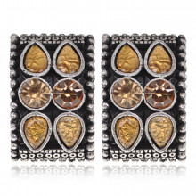 UD304 Серьги с кристаллами, 2х1,5х1,5см