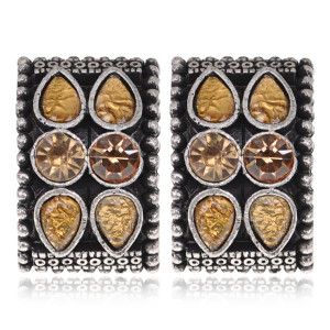 UD304 Серьги с кристаллами, 2х1,5х1,5см