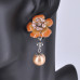 UD308 Серьги-клипсы Цветок, 5х2,5см