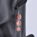 UD329-02 Серьги, 6х1,5х2см, цвет красный