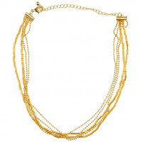 UG099-03 Колье цепочки, цвет золотистый