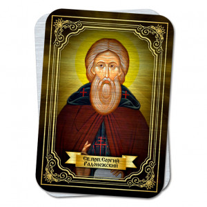 YAN755 Икона Св.прп Сергей Радонежский