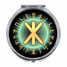 ZER-0587 Складное зеркало Славянские руны Рок