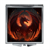 ZER2-0241 Складное зеркало квадратное Дракон