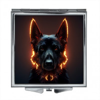 ZER2-0325 Складное зеркало квадратное Собака