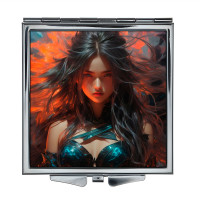ZER2-0449 Складное зеркало квадратное Практикующая ведьма