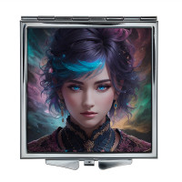 ZER2-0480 Складное зеркало квадратное Девушка фэнтэзи