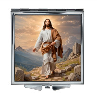 ZER2-0533 Складное зеркало квадратное Иисус