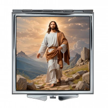 ZER2-0533 Складное зеркало квадратное Иисус