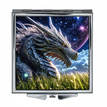 ZER2-0552 Складное зеркало квадратное Дракон фэнтэзи