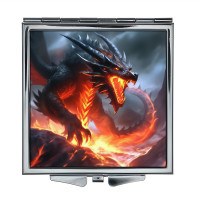 ZER2-0558 Складное зеркало квадратное Вулканический дракон