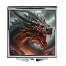 ZER2-0567 Складное зеркало квадратное Дракон гримдарк