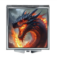 ZER2-0588 Складное зеркало квадратное Дракон