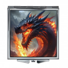 ZER2-0588 Складное зеркало квадратное Дракон