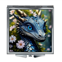 ZER2-0589 Складное зеркало квадратное Юный дракон