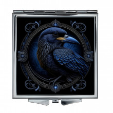 ZER2-0607 Складное зеркало квадратное Тёмно-синяя птица