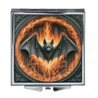 ZER2-0705 Складное зеркало квадратное Огненная летучая мышь