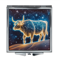 ZER2-0723 Складное зеркало квадратное Звёздная корова