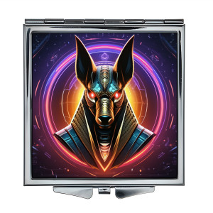 ZER2-0821 Складное зеркало квадратное Анубис неон