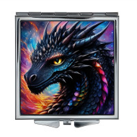 ZER2-0854 Складное зеркало квадратное Космический дракон