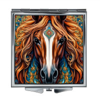 ZER2-0862 Складное зеркало квадратное Лошадь
