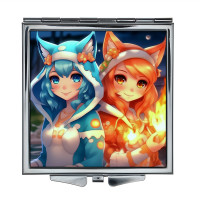 ZER2-0898 Складное зеркало квадратное Девушки аниме