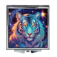ZER2-0924 Складное зеркало квадратное Сказочный тигр