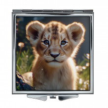ZER2-0934 Складное зеркало квадратное Львёнок