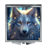 ZER2-0954 Складное зеркало квадратное Молодая волчица