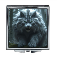 ZER2-0973 Складное зеркало квадратное Дикий кот