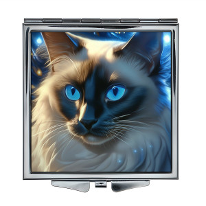 ZER2-0990 Складное зеркало квадратное Тайская кошка